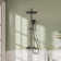 2 Functions Thermostatic shower system with 3-Setting Handheld Shower and Rough-in Valve