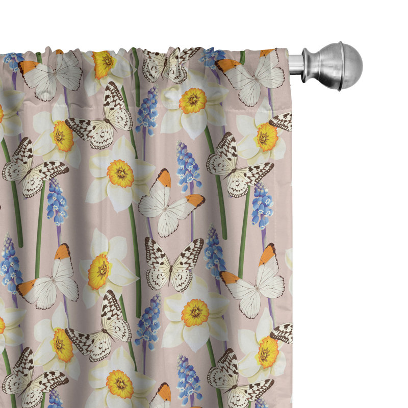 Rideaux 4 panneaux East Urban Home, L 56 po x L 95 po