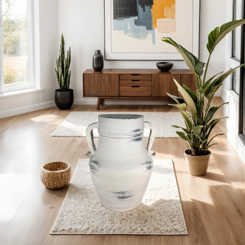 Vase de table Barrel, H 9 po x l 6 po x P 7 po