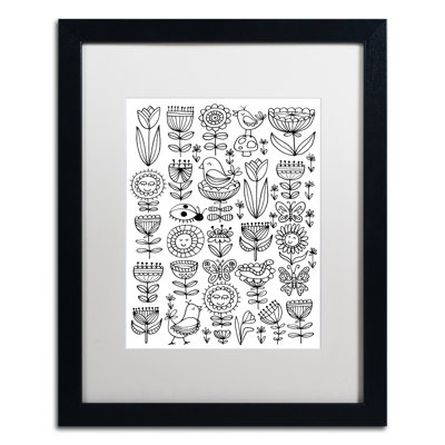 «Arbres et fleurs» par Arzel, impression encadrée