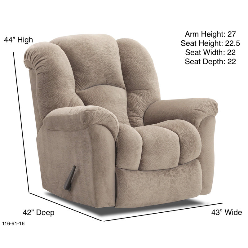 Fauteuil inclinable rembourré Quincy, Polyester beige