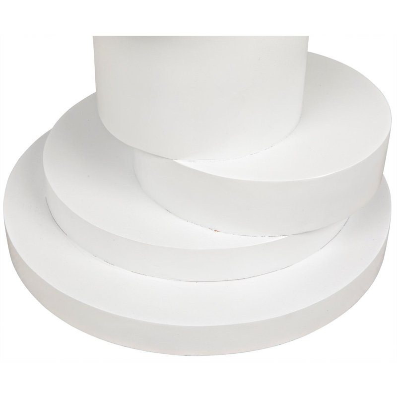 Hugo Solid Wood End Table, Solid White