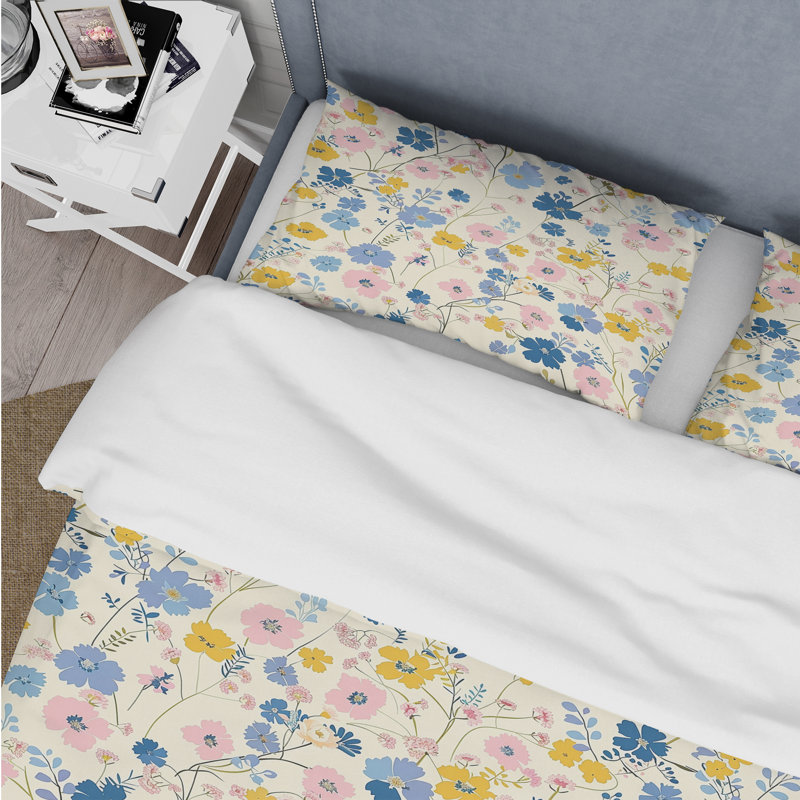 Ensemble de housse de couette Blue Farm, Housse de couette très grand + 2 très grandes ta