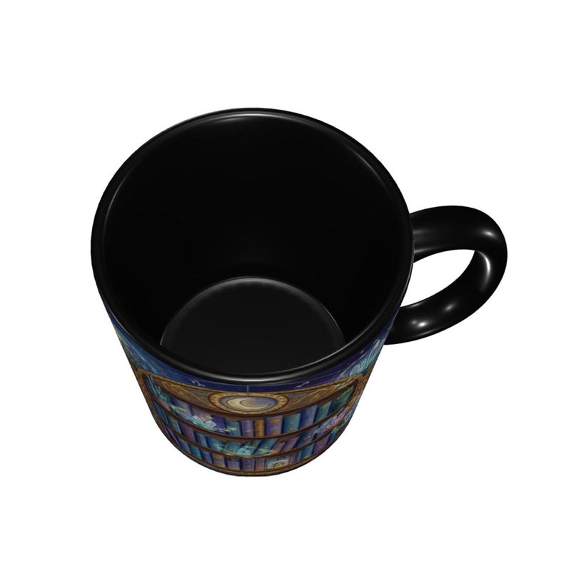 Bookshelf Coffee Mug 11oz Ceramic Cup