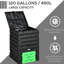 120 Compost Storage - , 80 Vents For Efficient Process, 2 Sliding Doors, Strong & , Black 120 Gallon Box From , Soil Fertilization, Robust,