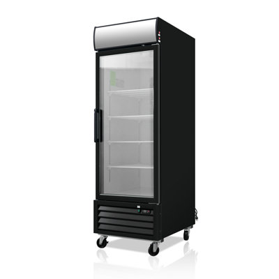 Whall 10.5 Cu.ft Single Door Commercial Display Refrigerator, Upright Glass Door With Led Lighting, Auto Defrost, Etl Certified
