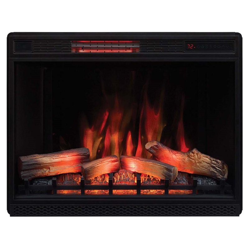 SpectraFire Plus Electric Fireplace Insert, 17.7" H x 27" W x 9.5" D, 3D SpectraFire Plus with Logs