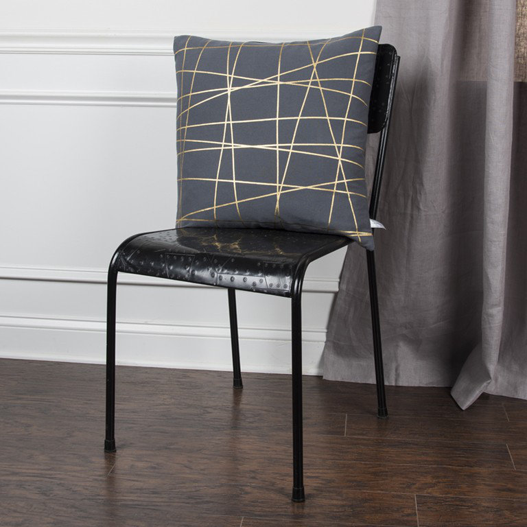 Coussin Contemporary, Gris / or