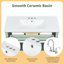 Meuble-lavabo 36 po avec lavabo, armoire autoportante verte, lavabo en céramique, portes à fermeture douce, deux tiroirs de rangement, poignées noires | Idée de cadeau