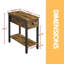 Rustic Industrial 1 Drawer Side Table End Bedside Sofa Table, Living Room Furniture