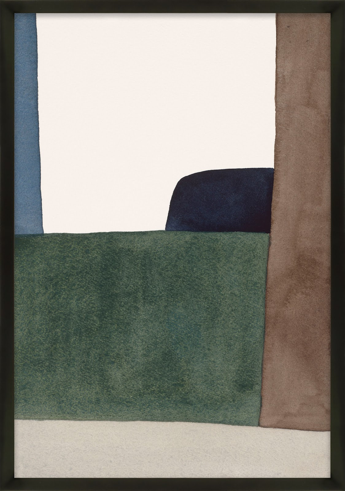 Divided "Distant Forest" Painting, White, 17.50" W x 25" H