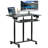 Vivo Mobile Height Adjustable Desk Cart with Sliding Keyboard Tray (CART-V06A)
