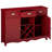 Arborvine Buffet Server Console Table With 9 Bottle Wine Storage