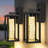 2-Pack Crystal Bubble Glass Outdoor Wall Lights With 10W Integrated LED And Weatherproof Metal Frame For Romantic Patio Illumination And Rust-Resistant Longevity In Matte Black