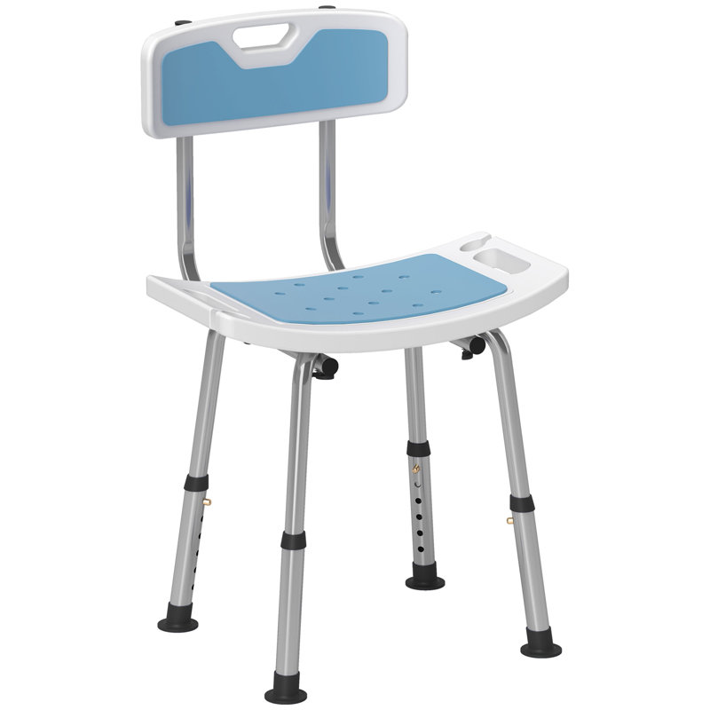 Shower Stool, Light Blue