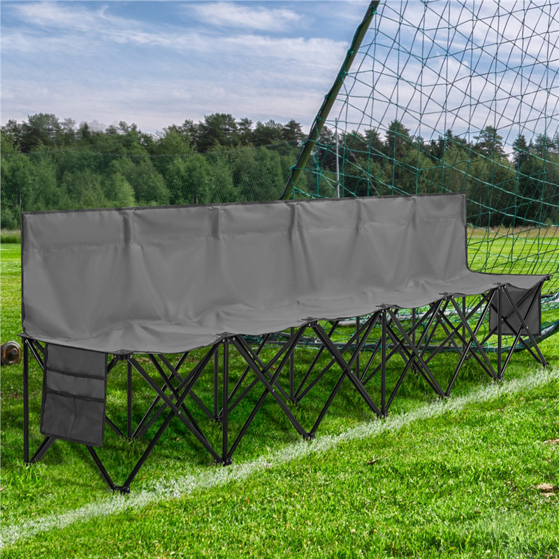 Folding Camping Bench, Grey