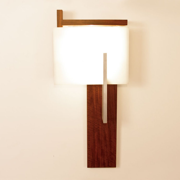 Oris LED Flush Mounted Sconce, Oiled Walnut, Black Anodized/Oiled Walnut, 3500K