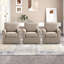 Fauteuil d'appoint avec accoudoirs arrondis et rembourrés à dossier souple de 33 po de largeur (ensemble de 3)-501944929