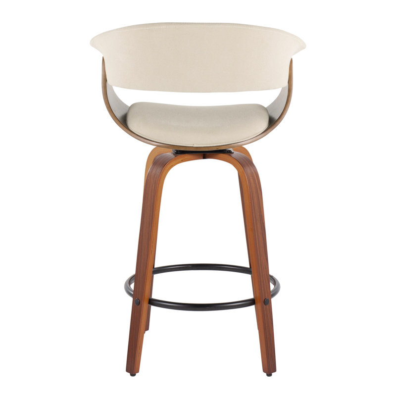 Contemporary Counter Stool, Beige, Brun / Noir
