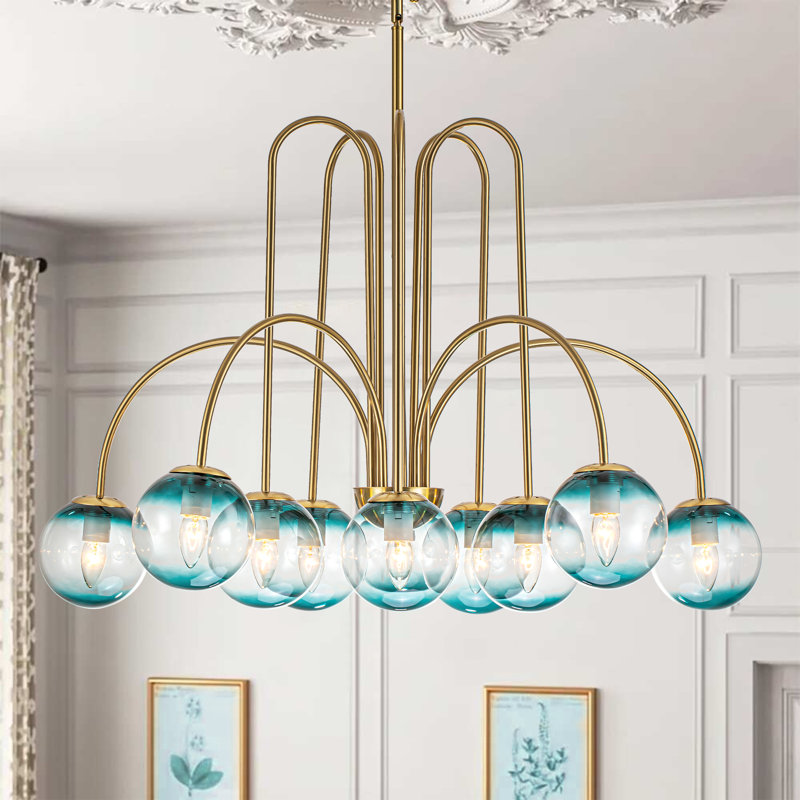 Lustre sphérique à 10 lumières à intensité variable Lowndes