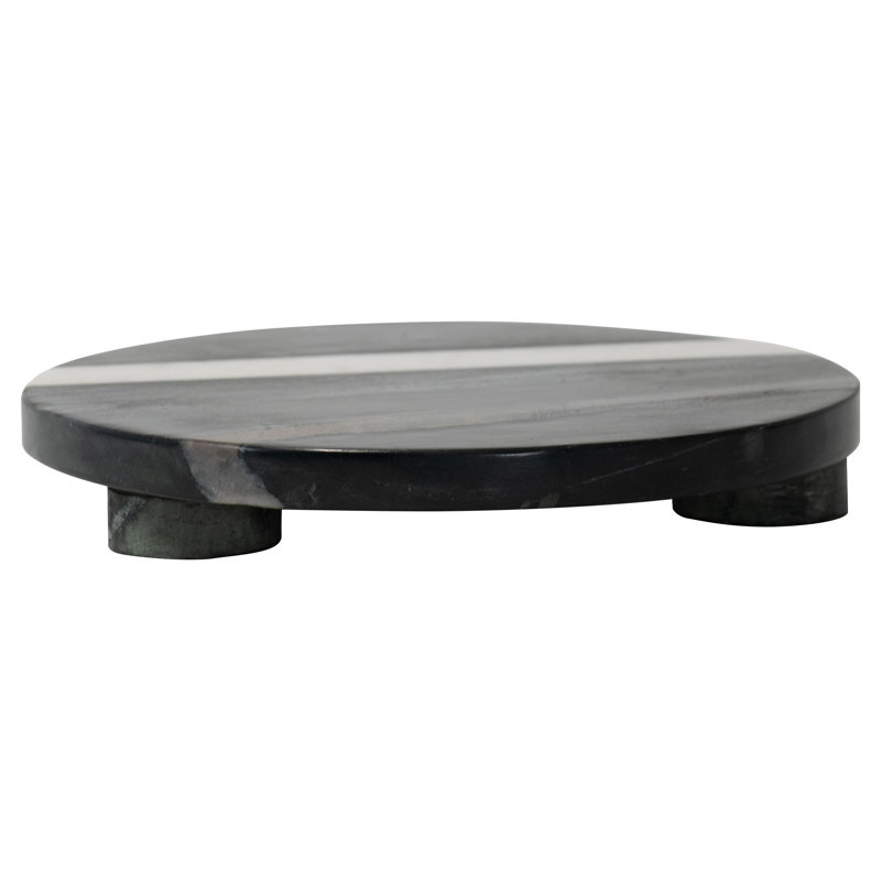 Grande planche à découper en marbre Foreside Home & Garden, l 8 po x L 8 po, Rond