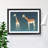 Two Young Giraffes - Single Picture Frame Print-705251805-705251804