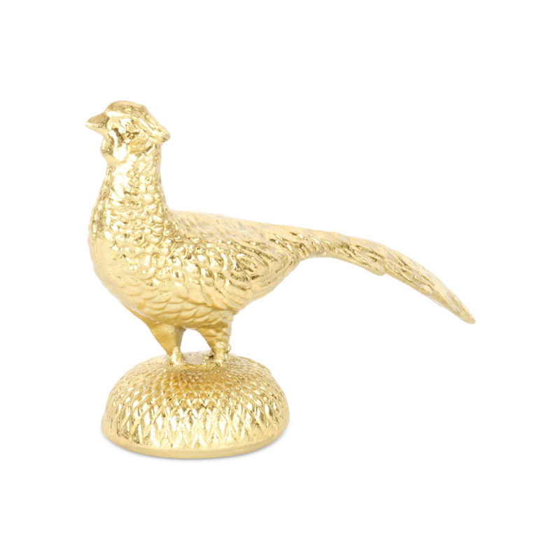 Figurine de paon en fonte Fynnigan