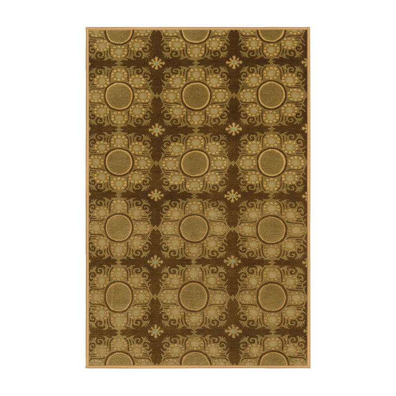 Tapis décoratif multicolore à motif abstrait, Rectangle 5 pi x 8 pi