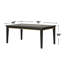 Table de salle à manger rectangulaire en bois avec plateau en verre espresso