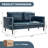 Ashvini 65" W Faux Leather Square Arm Loveseat with Reversible Cushions-296013704