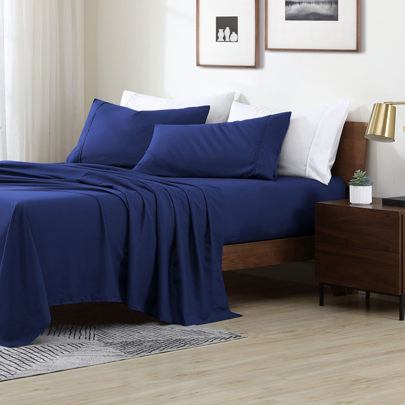 Swift Home Ultra-Soft 4-Piece Sheet Set - Essential 1800 Series Microfiber - Fits Mattress up to 14" Thick - Peach Fuzz, Durable, Easy Care