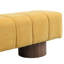 Tabouret en chenille jaune sans assemblage pour la vie et la salle à manger, mousse haute densité de 11 po, longueur de 50 po, hauteur de 17 po, entrée de banc rembourrée de 300 lb