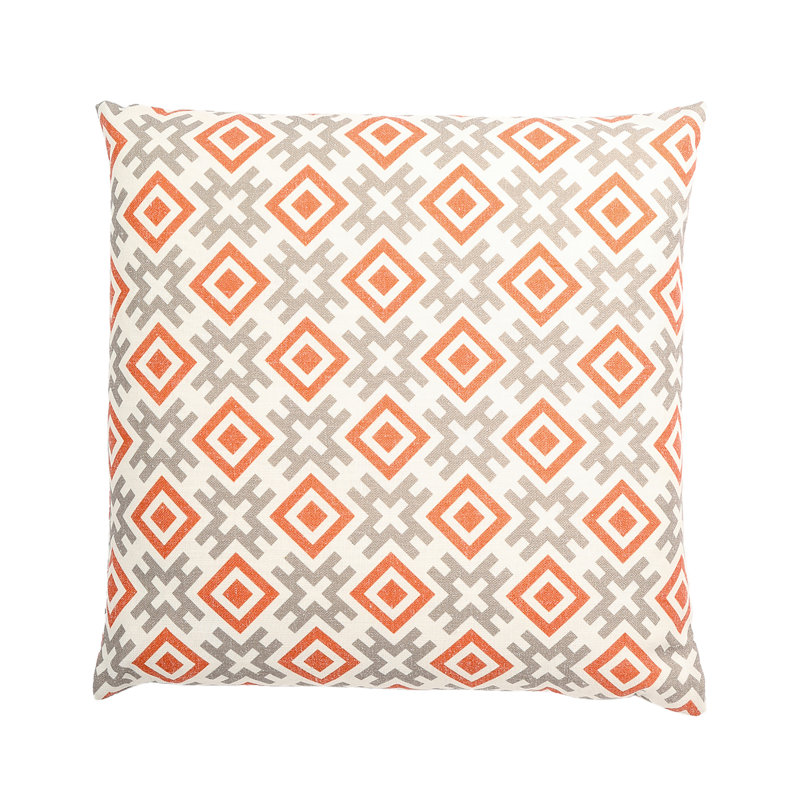 Kyoto-X Linen Reversible Throw Pillow, Gray, Polyester, 18" x 18" x 8"