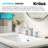 KRAUS Indy Widespread Bathroom Faucet In Spot-Free With 2 Handles, Pop Up Drain And Supply Lines-107426057