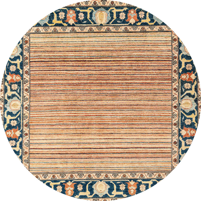Tapis abstrait moderne 1837, Rond 8 pi