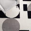 Tapis gris / noir / blanc en laine fabriqué à la main Felipe-70742651
