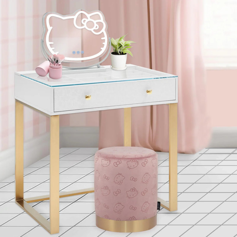 Hello Kitty Slaystation Mini Vanity Table, Gold