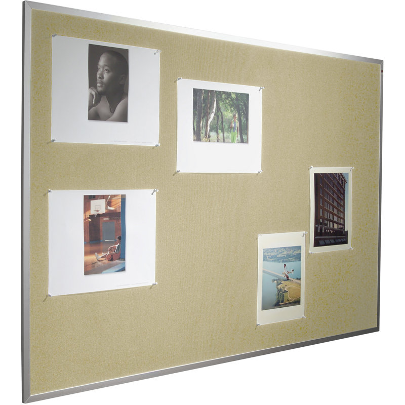 Fab Tak MooreCo No Cork Wall Metal Bulletin Board, Nutmeg, 2'10" H  x 4' W