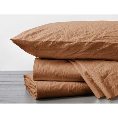 Organic Crinkled Percale 80 Thread Count 100% Cotton Percale Sheet set -  Coyuchi, 1022840