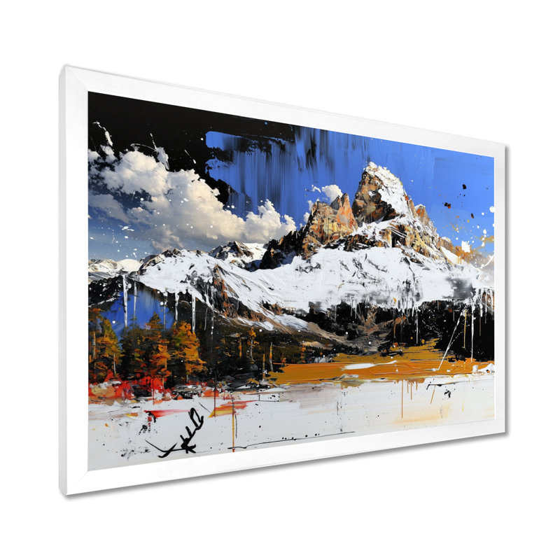 Décoration murale Whispering Vista Of Alaska Mountain I - Alaska, H 12 po x l 20 po, Blanc