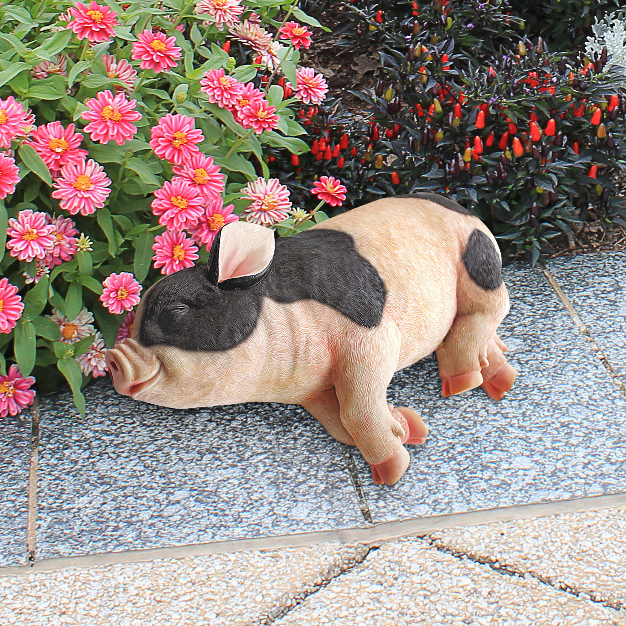 Buy Baby Pig Sitting Set of Three Little Pigs Yard Ornament Resin