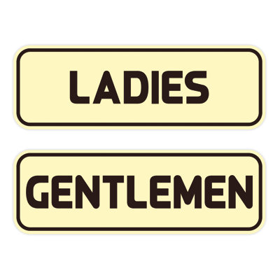 Ensemble d'enseigne standard pour dames Gentlemen - noir / or petit 2 po x 6 po