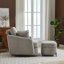 Chaise pivotante rembourrée avec repose-pieds avec rangement-102361025