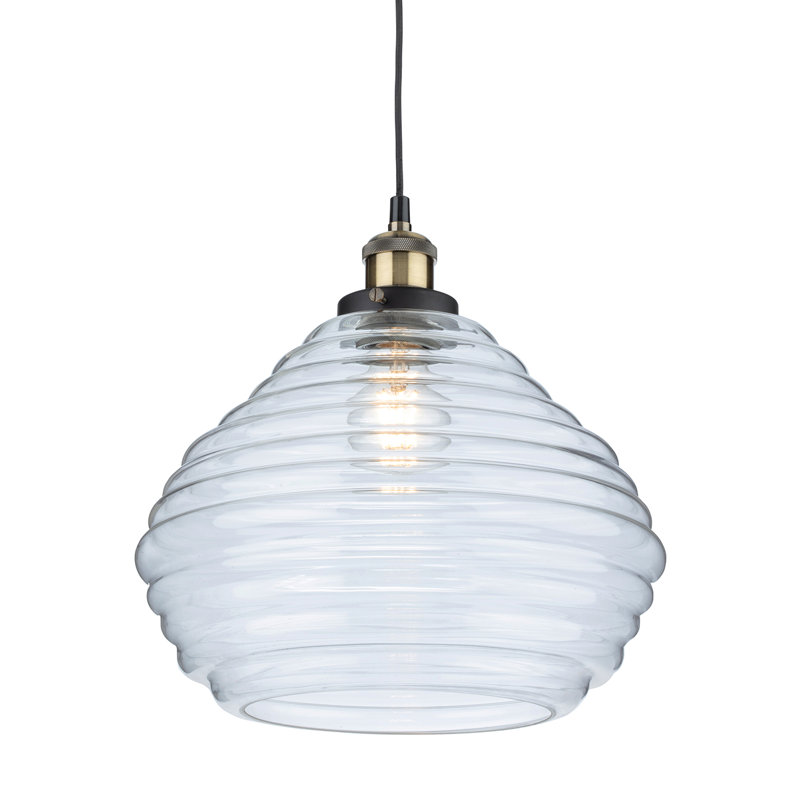 1 - Light Antique Brass Bell Pendant