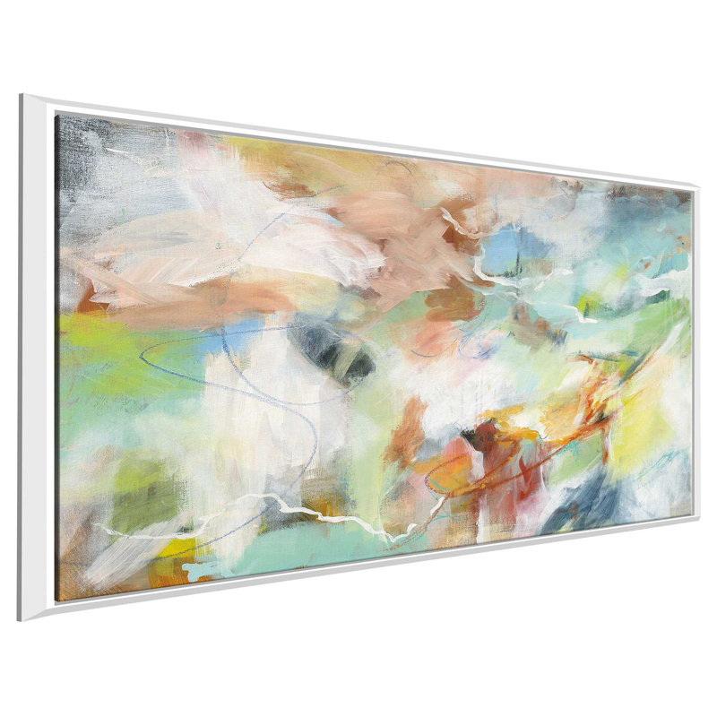 Possibilités - Peinture, Cadre flottant blanc, H 27,5 po x l 43,5 po x P 2 po