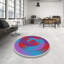 Tapis rouge/bleu/gris à motifs Olender-1118238656