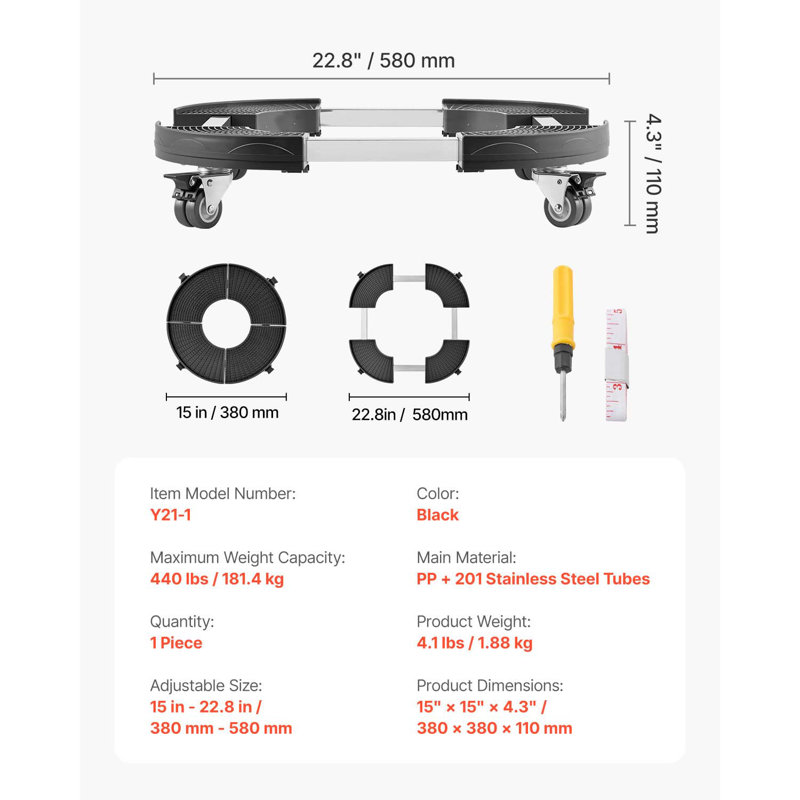 Capacity Platform Dolly, Black