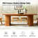 Eljin 94" Mid-Century Modern Dining Table With Tableware Classification Drawer And Solid wood base