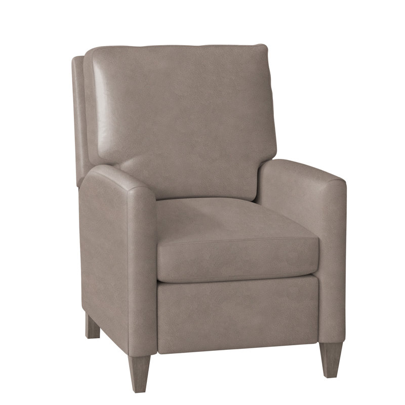 Charlotte Recliner, Rio Mineral Genuine Leather, Stone, Manual