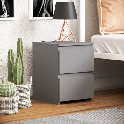 Cunha 2 Drawer Bedside Table